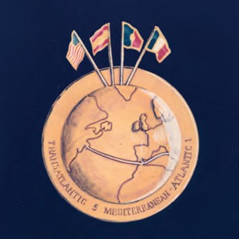 Medalha comemorativa da inauguração do cabo do sistema submarino TAT5 MAT-1 -1970